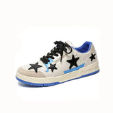 Star Denim Platform Lace Up Sneakers